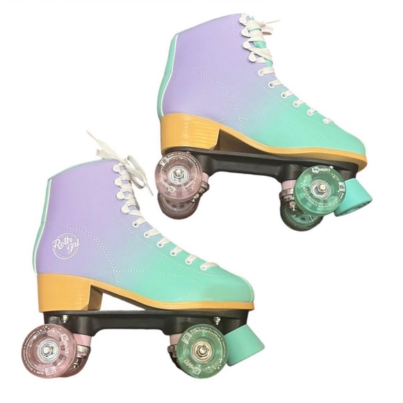 Purple and Green Roller Skates - Picture 3 of 8